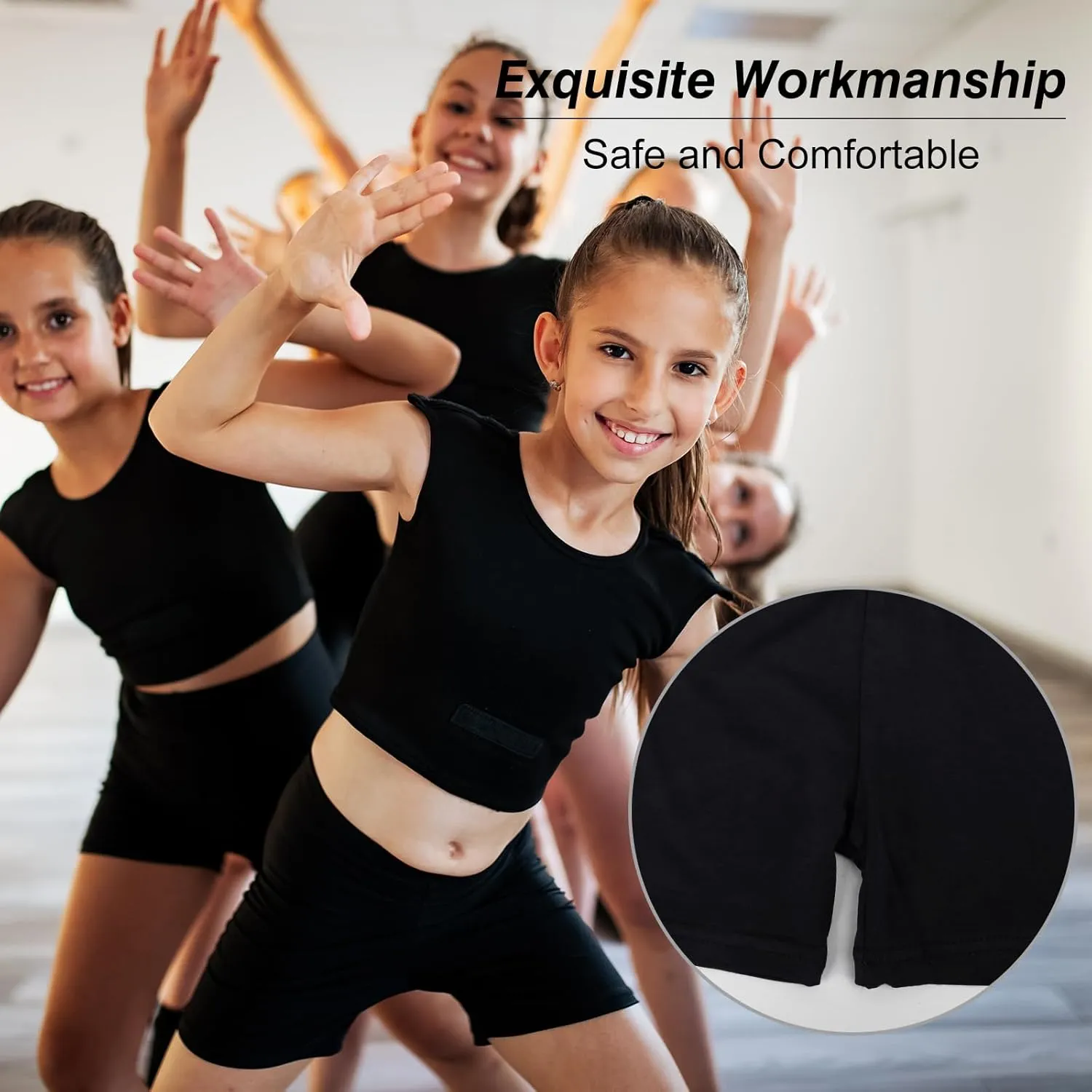 12 Pack Multi - Color Girls Dance Shorts for Toddlers, Breathable & Safe for Biking, Cartwheeling, Yoga, Gymnastics