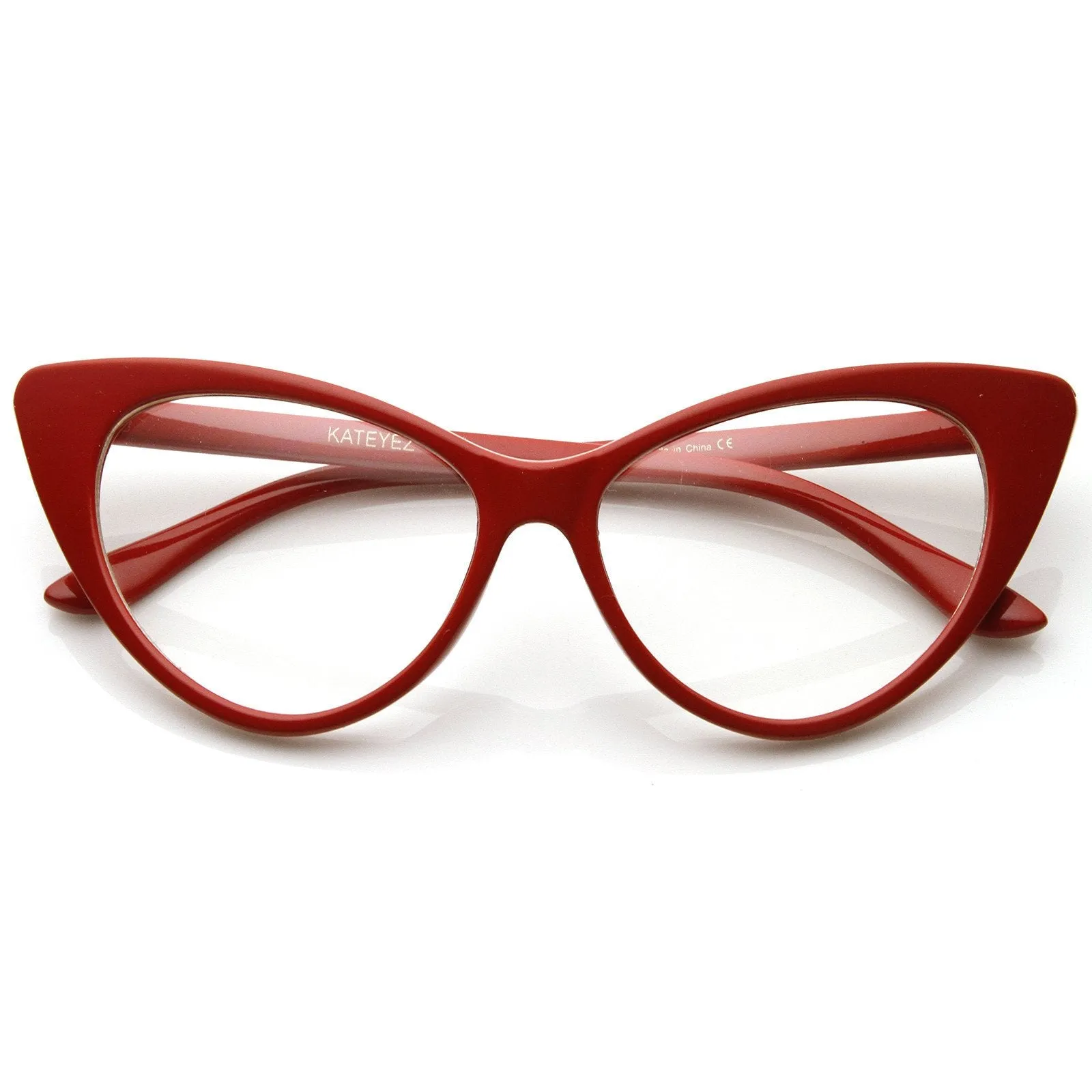 1950's Vintage Mod Fashion Cat Eye Clear Lens Glasses