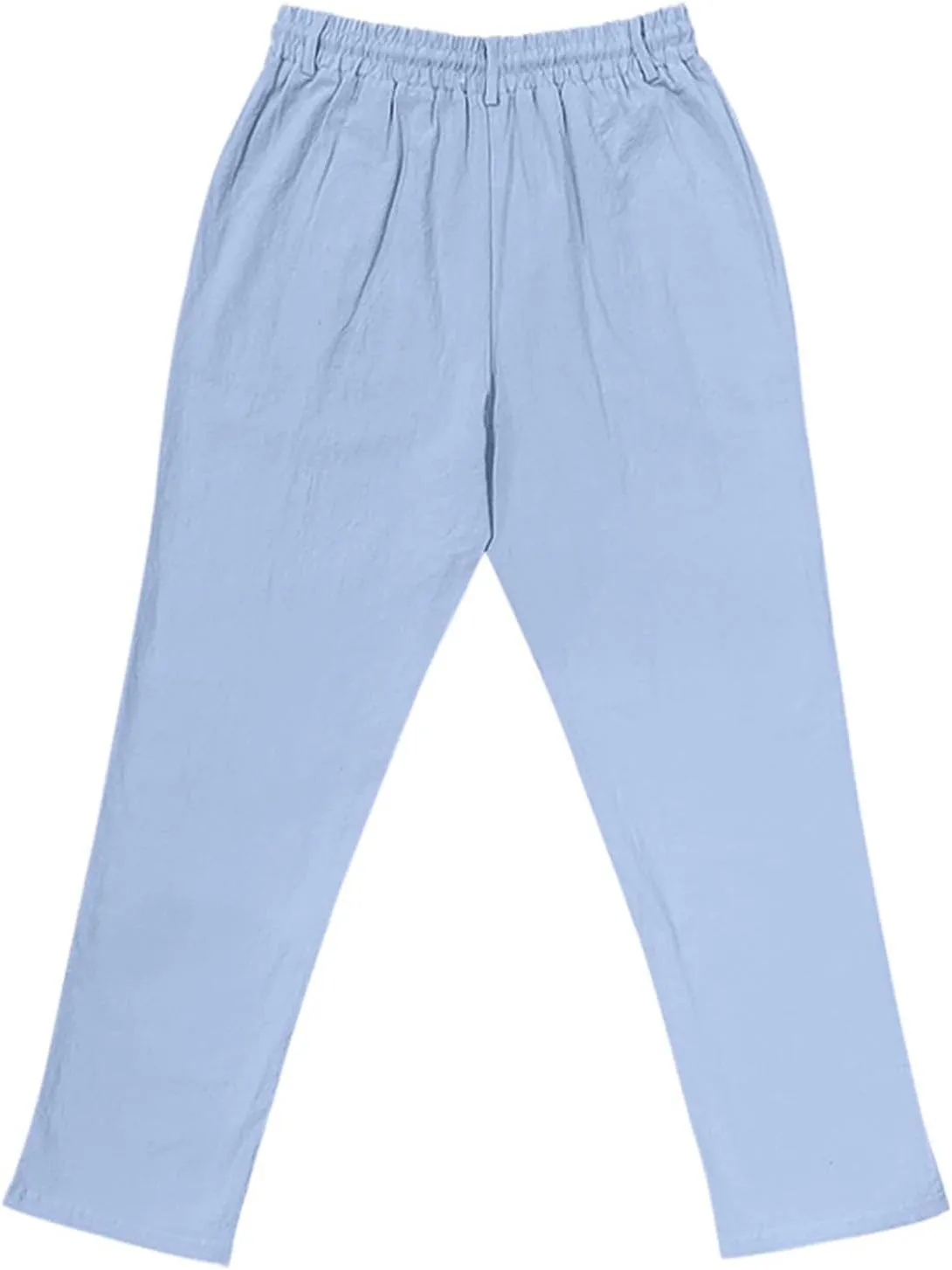 2025 Men's Casual Beach Pants Button Loose Fit Breathable Linen Pants