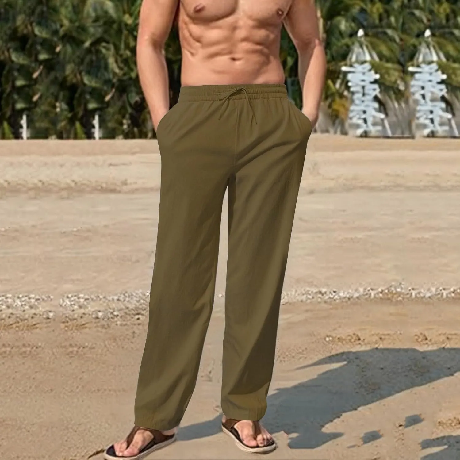 2025 Men's Casual Sport Loose Straight Quick Dry Pants