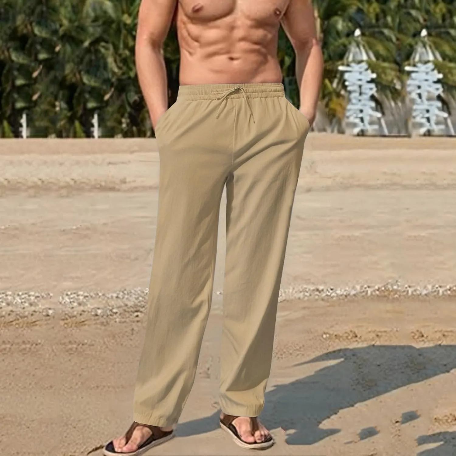 2025 Men's Casual Sport Loose Straight Quick Dry Pants