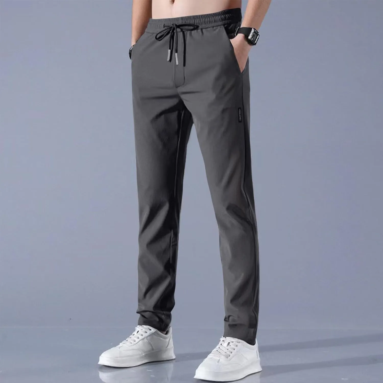 2025 Men's Stretch Pants Summer Casual Breathable Straight Leg Pants