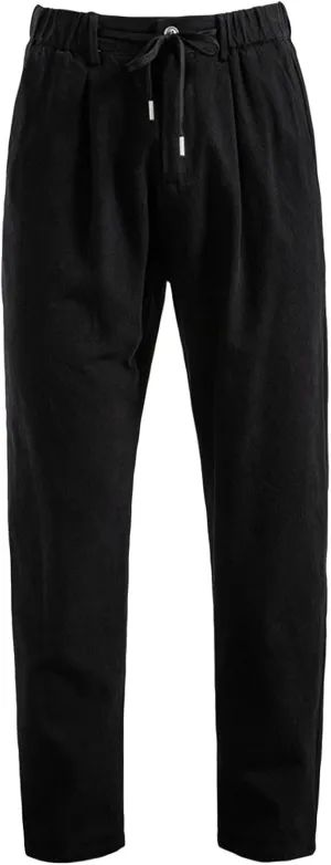2025 Men's Summer Drawstring Casual Pants Breathable Cotton Linen Pants
