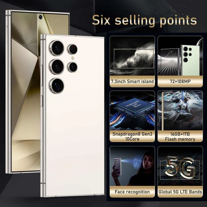 2025 New Original Gaxly Unlocked 5G S25 Ultra Telephone 16GB 1TB هاتف Gaxly S25 Ultra 5G مفتوح أصلي جديد لعام 2025، 16 جيجابايت   1 تيرابايت، هواتف محمولة للألعاب تعمل بنظام