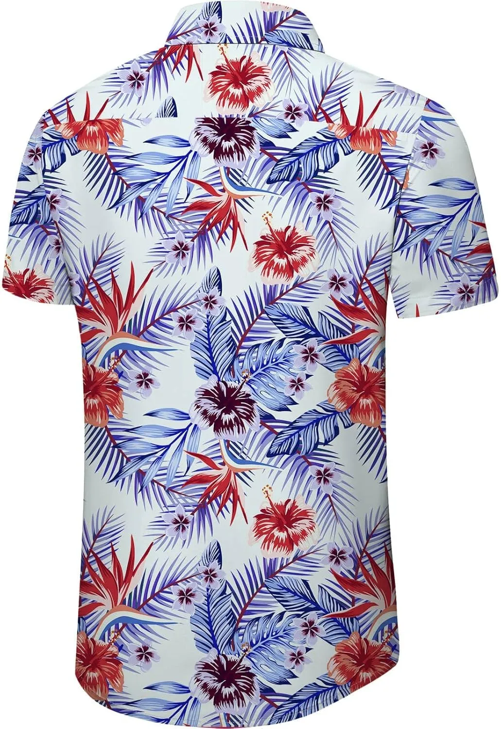 Aiyino Men's Hawaiian Shirt Short Sleeves Printed Button Down Summer Beach Dress Shirts