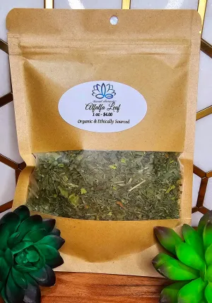 Alfalfa Leaf Cut/Sift Organic-1oz