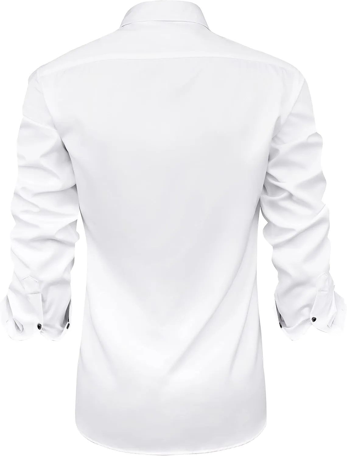 Alimens & Gentle Men's Dress Shirts Long Sleeve Wrinkle-Free Business Casual Button Down Shirt