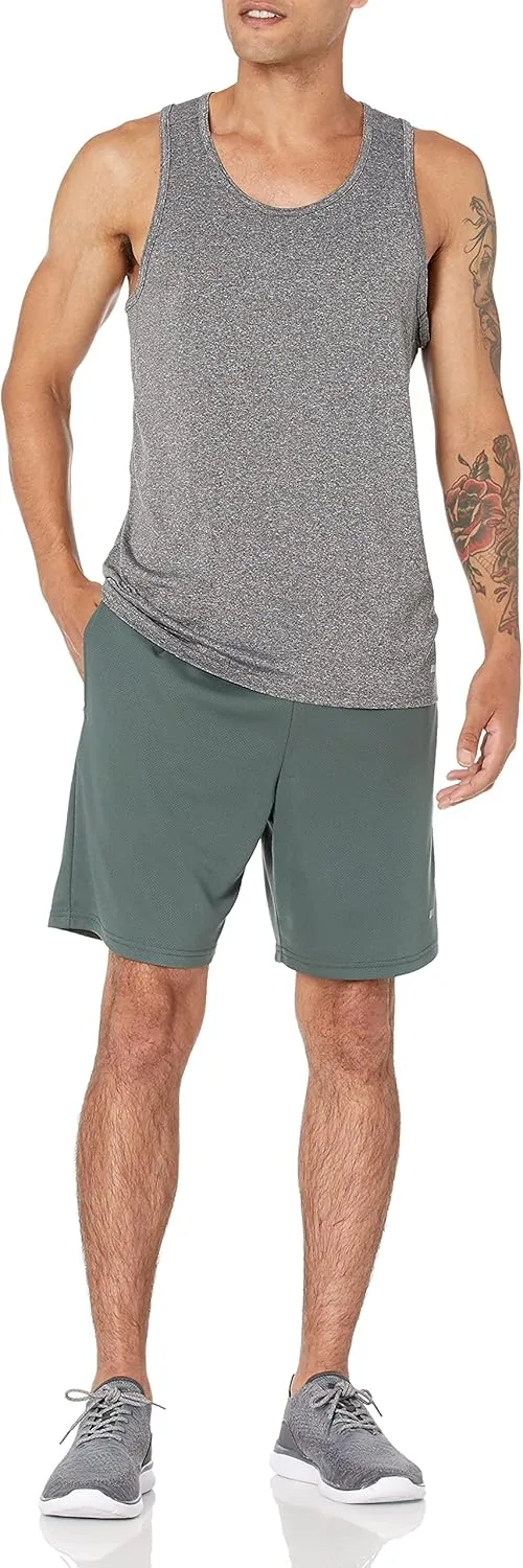Amazon Essentials Men's Active Quick Dry Tech Stretch Lightweight Gym Tank Top