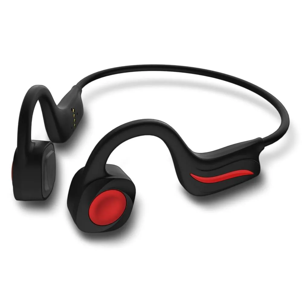 B20 Magnetic Suction Charging Bone Conduction Wireless Swimming Earphone Red