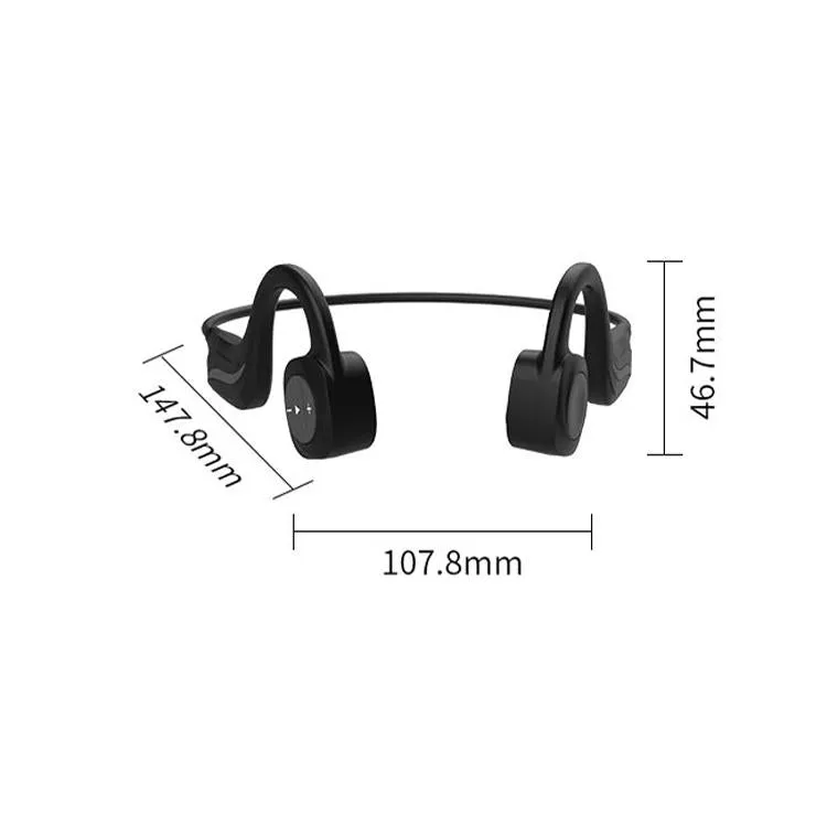 B20 Magnetic Suction Charging Bone Conduction Wireless Swimming Earphone Red
