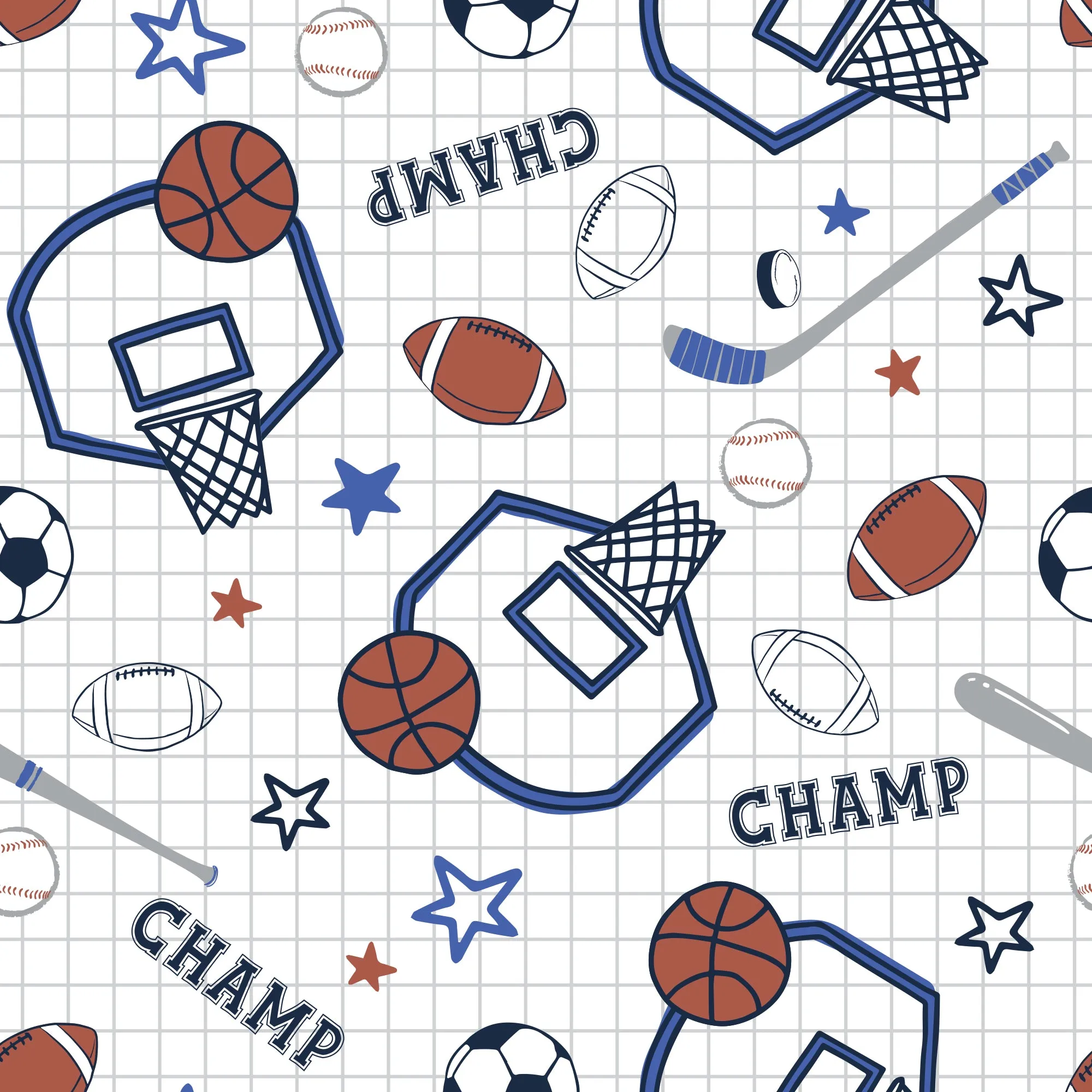 Baby Sports Cotton Fitted Crib Sheet