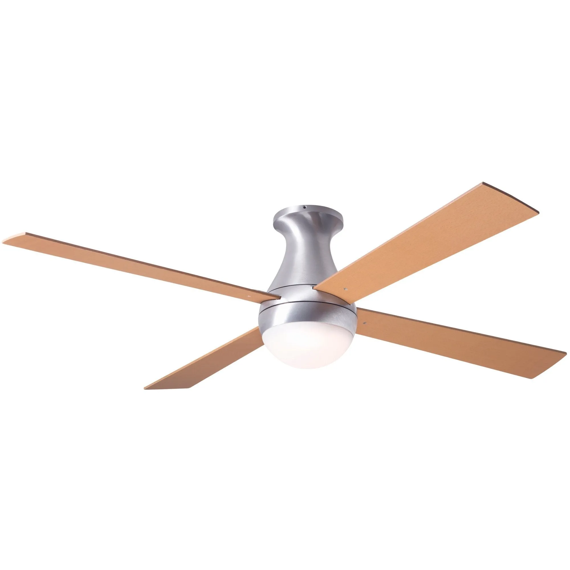 Ball Flush Ceiling Fan 52" - Brushed Aluminum