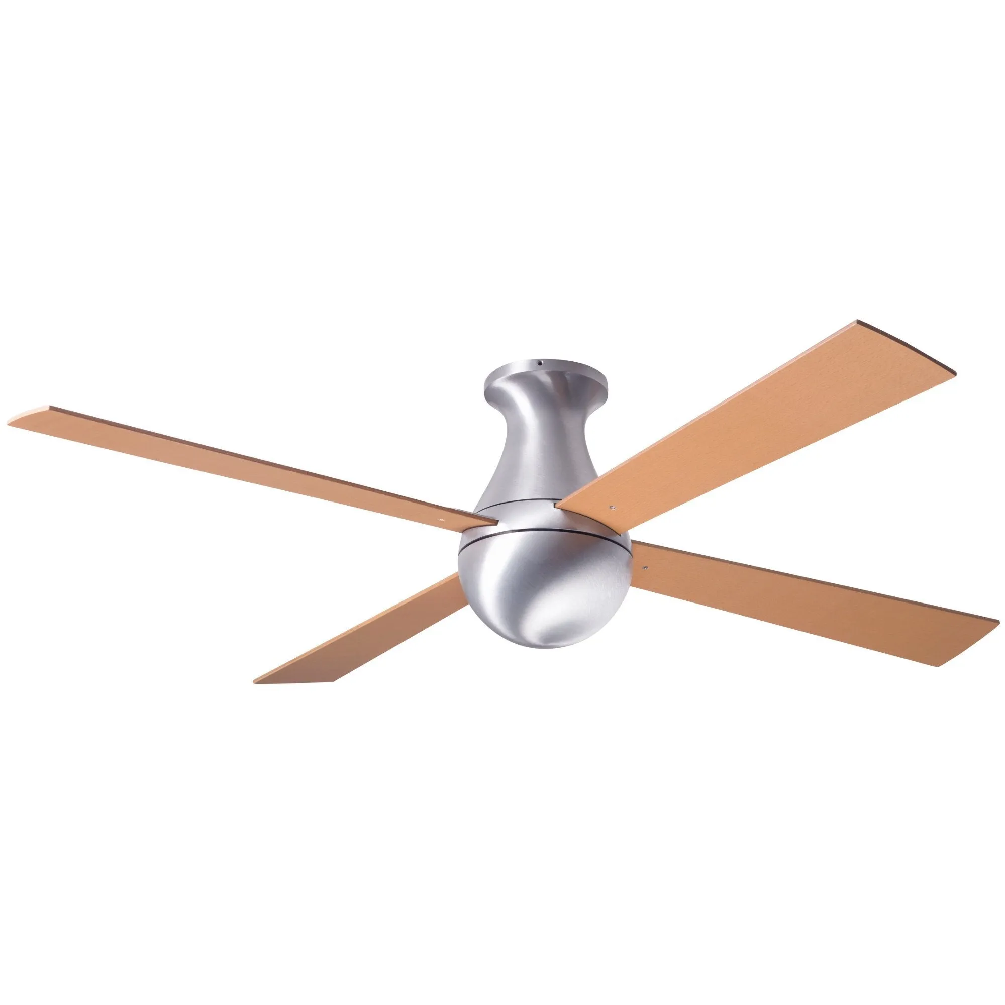 Ball Flush Ceiling Fan 52" - Brushed Aluminum