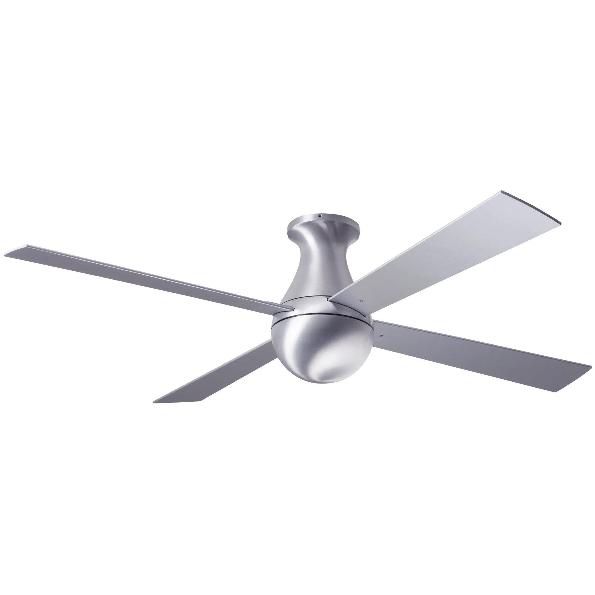 Ball Flush Ceiling Fan 52" - Brushed Aluminum