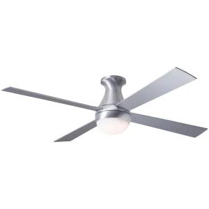Ball Flush Ceiling Fan 52" - Brushed Aluminum