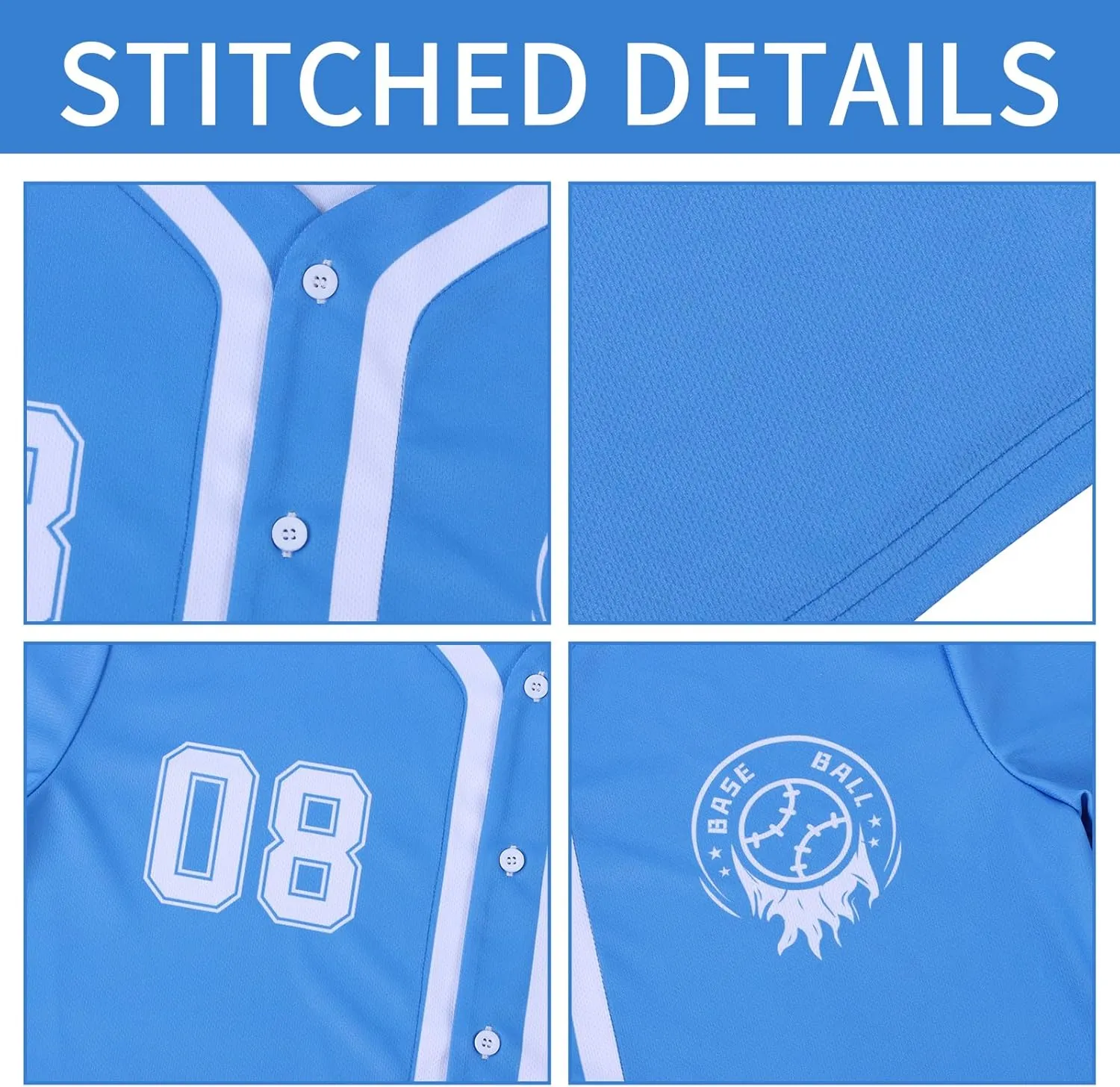 Baseball Jersey - Breathable, Reinforced Stitching | Stylish Sportswear & Streetwear