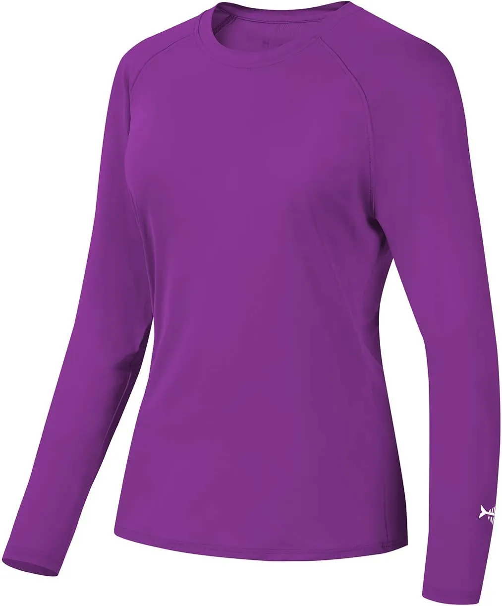 BASSDASH Womens UPF 50  UV Sun Protection T-Shirt Long Sleeve Fishing Hiking Performance Shirts