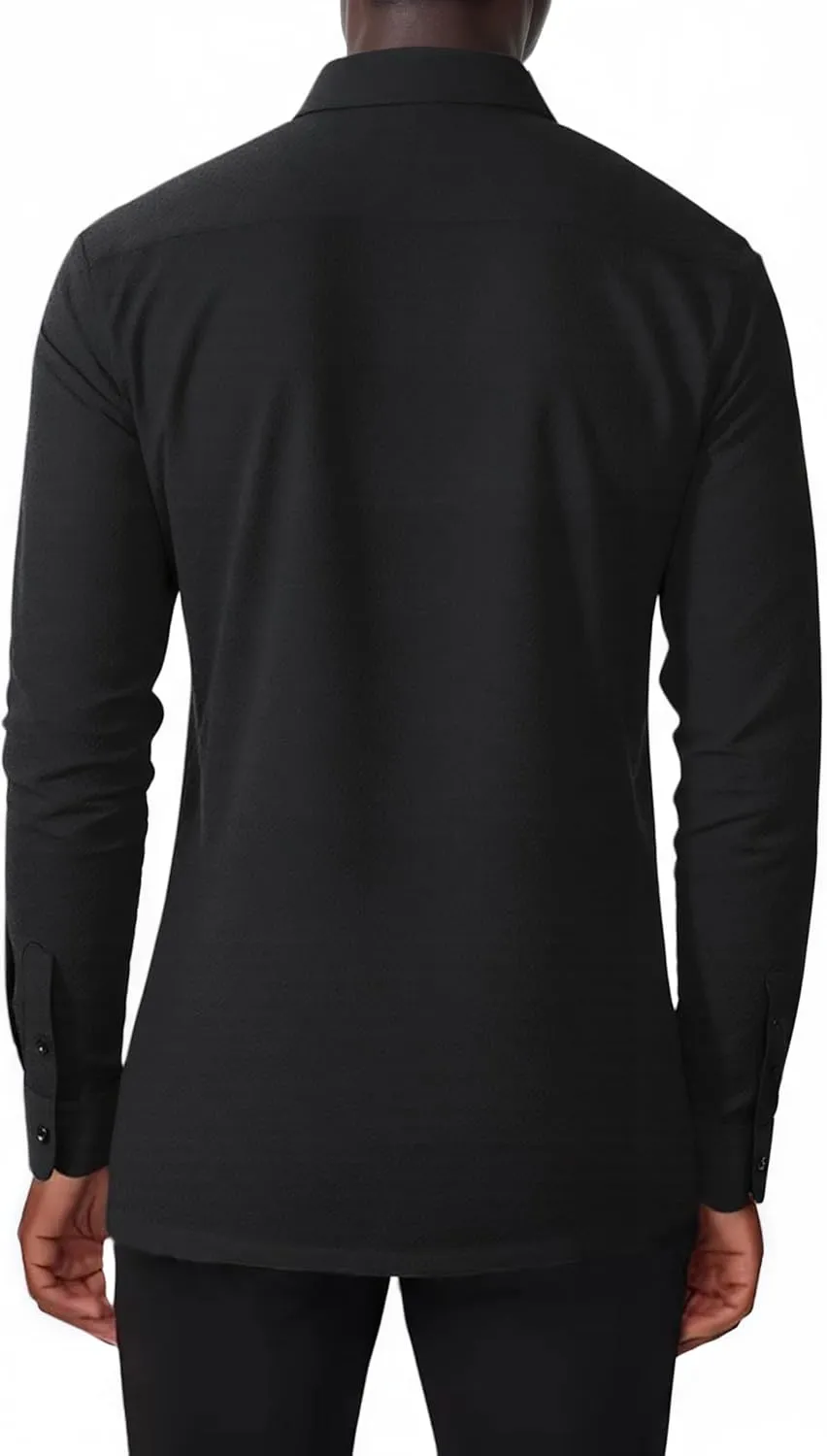 Beninos Men's Wrinkle Free Dress Shirts Slim Fit Long Sleeve Casual Button Down Shirt