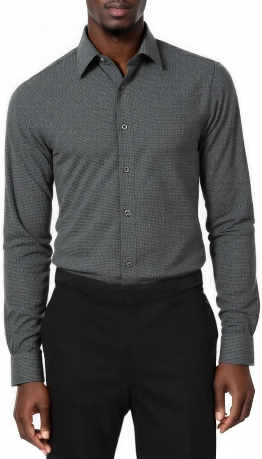 Beninos Men's Wrinkle Free Dress Shirts Slim Fit Long Sleeve Casual Button Down Shirt