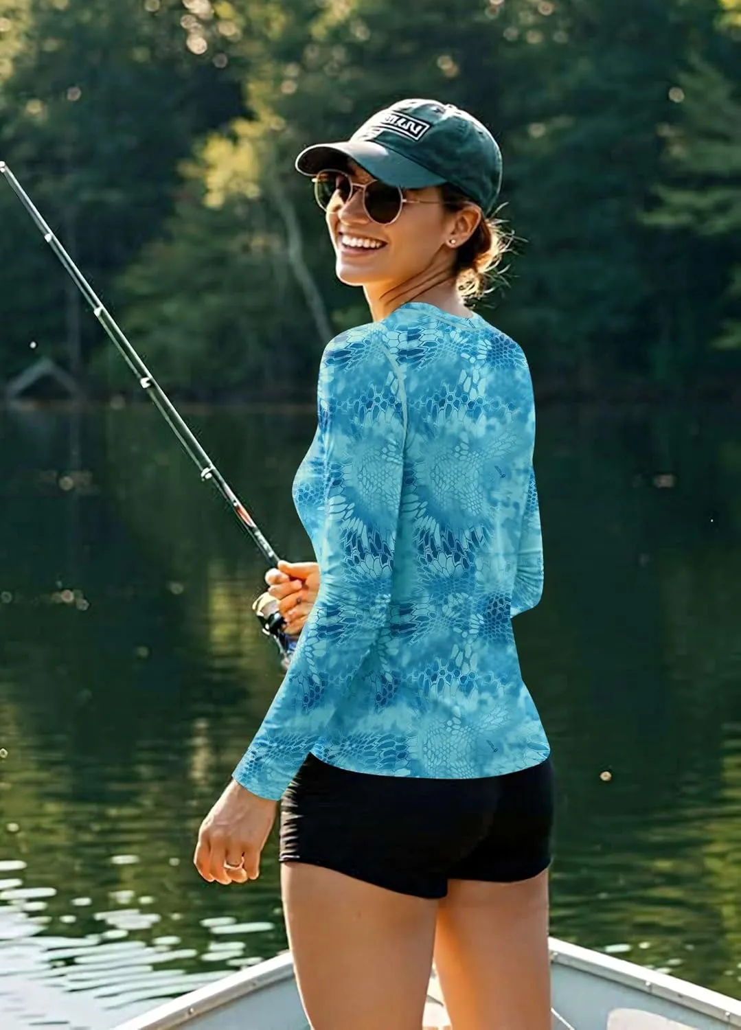 BesserBay Womens UPF 50  Long Sleeve Rash Guard Sun Protection Outdoor Performance Shirts for Hiking Swim Fishing