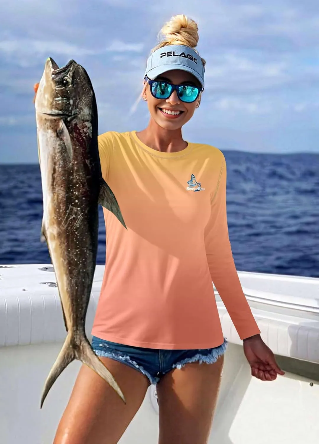 BesserBay Womens UPF 50  Long Sleeve Rash Guard Sun Protection Outdoor Performance Shirts for Hiking Swim Fishing