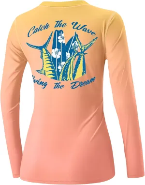 BesserBay Womens UPF 50  Long Sleeve Rash Guard Sun Protection Outdoor Performance Shirts for Hiking Swim Fishing