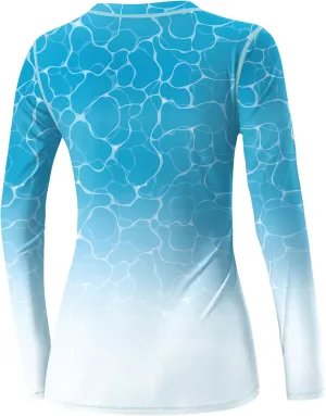 BesserBay Womens UPF 50  Long Sleeve Rash Guard Sun Protection Outdoor Performance Shirts for Hiking Swim Fishing