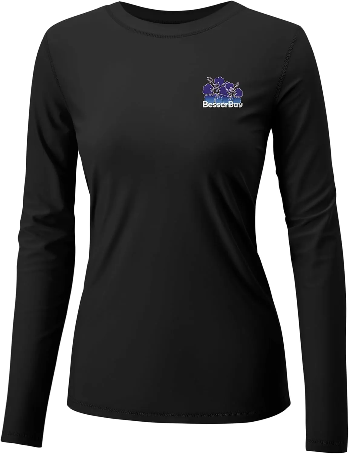 BesserBay Womens UPF 50  Long Sleeve Rash Guard Sun Protection Outdoor Performance Shirts for Hiking Swim Fishing