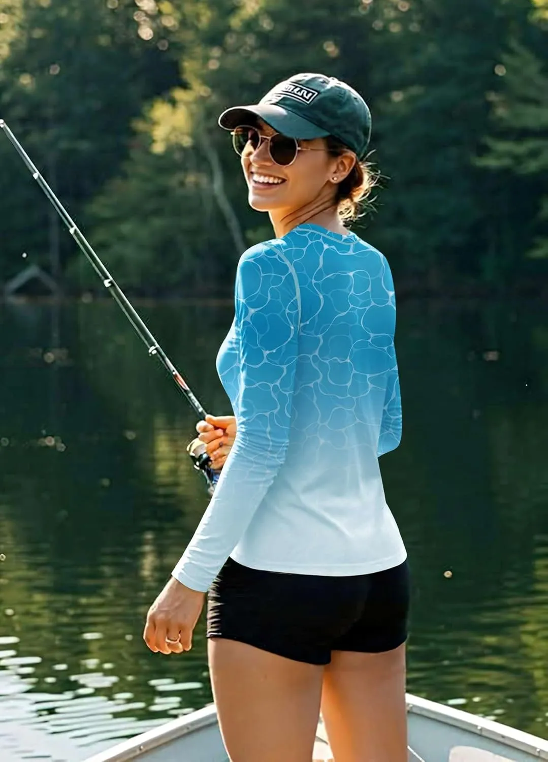 BesserBay Womens UPF 50  Long Sleeve Rash Guard Sun Protection Outdoor Performance Shirts for Hiking Swim Fishing