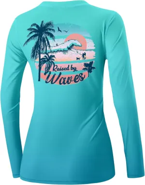 BesserBay Womens UPF 50  Long Sleeve Rash Guard Sun Protection Outdoor Performance Shirts for Hiking Swim Fishing