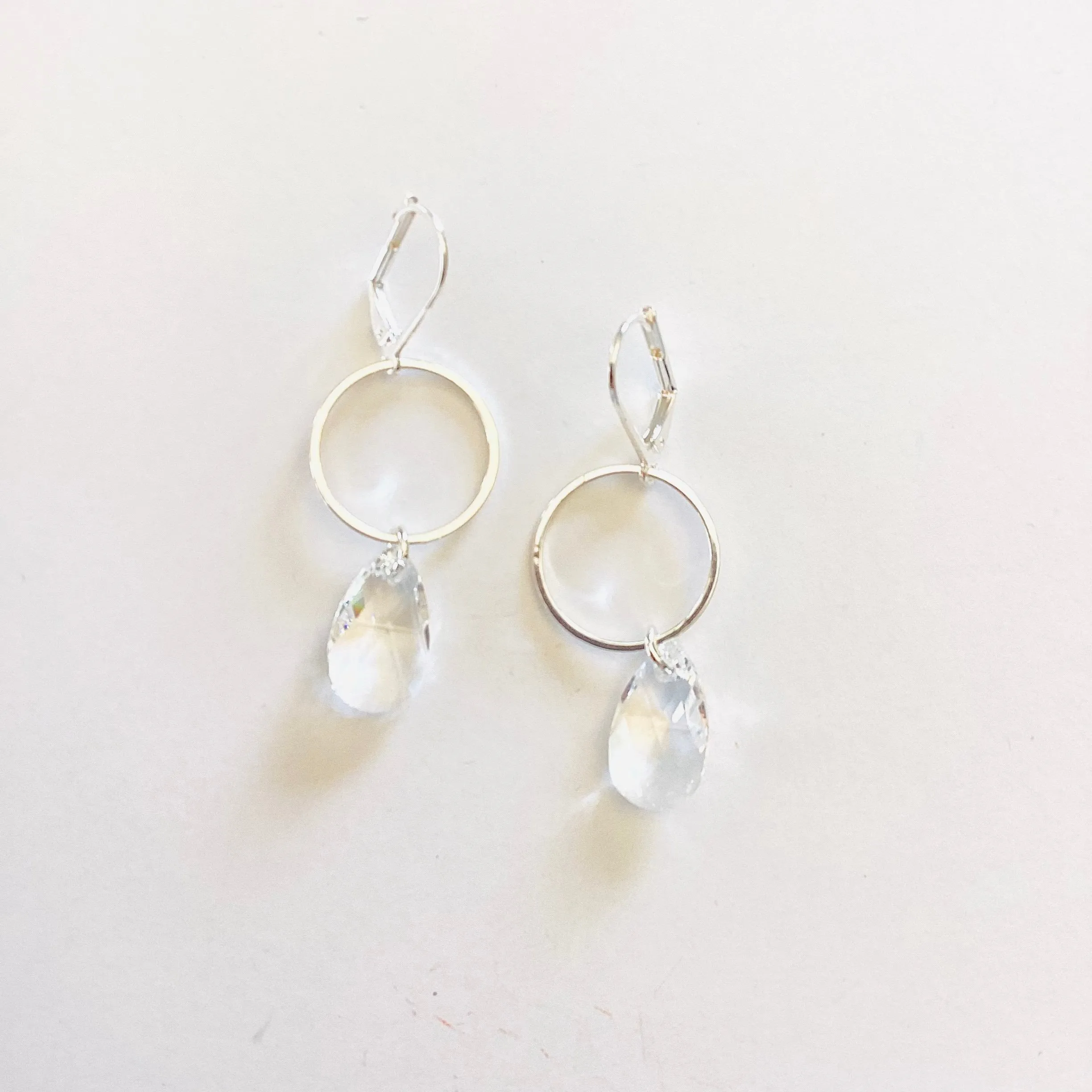 Between the Lines Crystal Drop Earrings