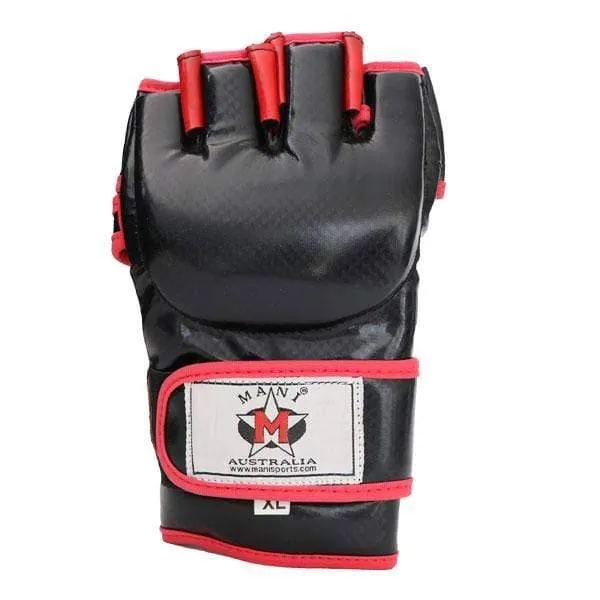 BLACK & RED HEAD START MMA GRAPPLING GLOVES