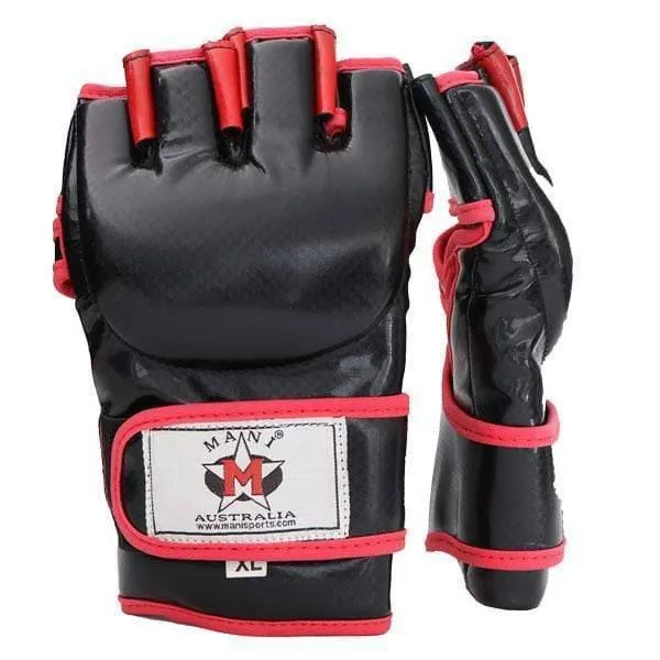 BLACK & RED HEAD START MMA GRAPPLING GLOVES