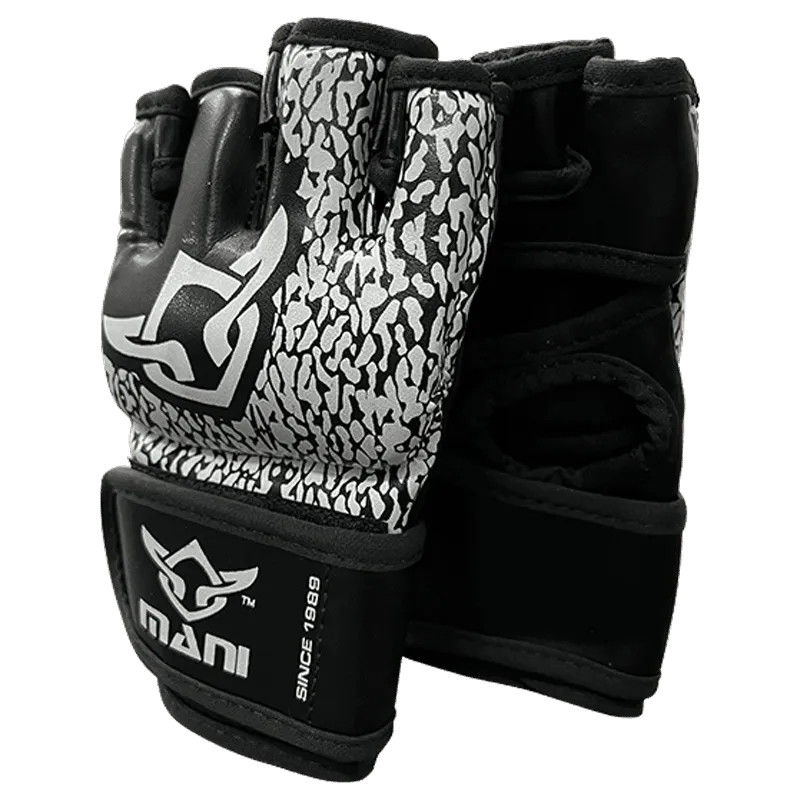 BLACK & WHITE KIDS MMA BOXING BAG GLOVES