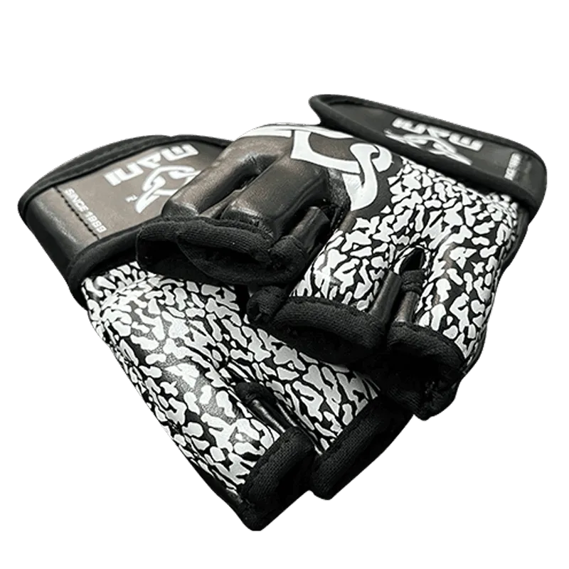 BLACK & WHITE KIDS MMA BOXING BAG GLOVES