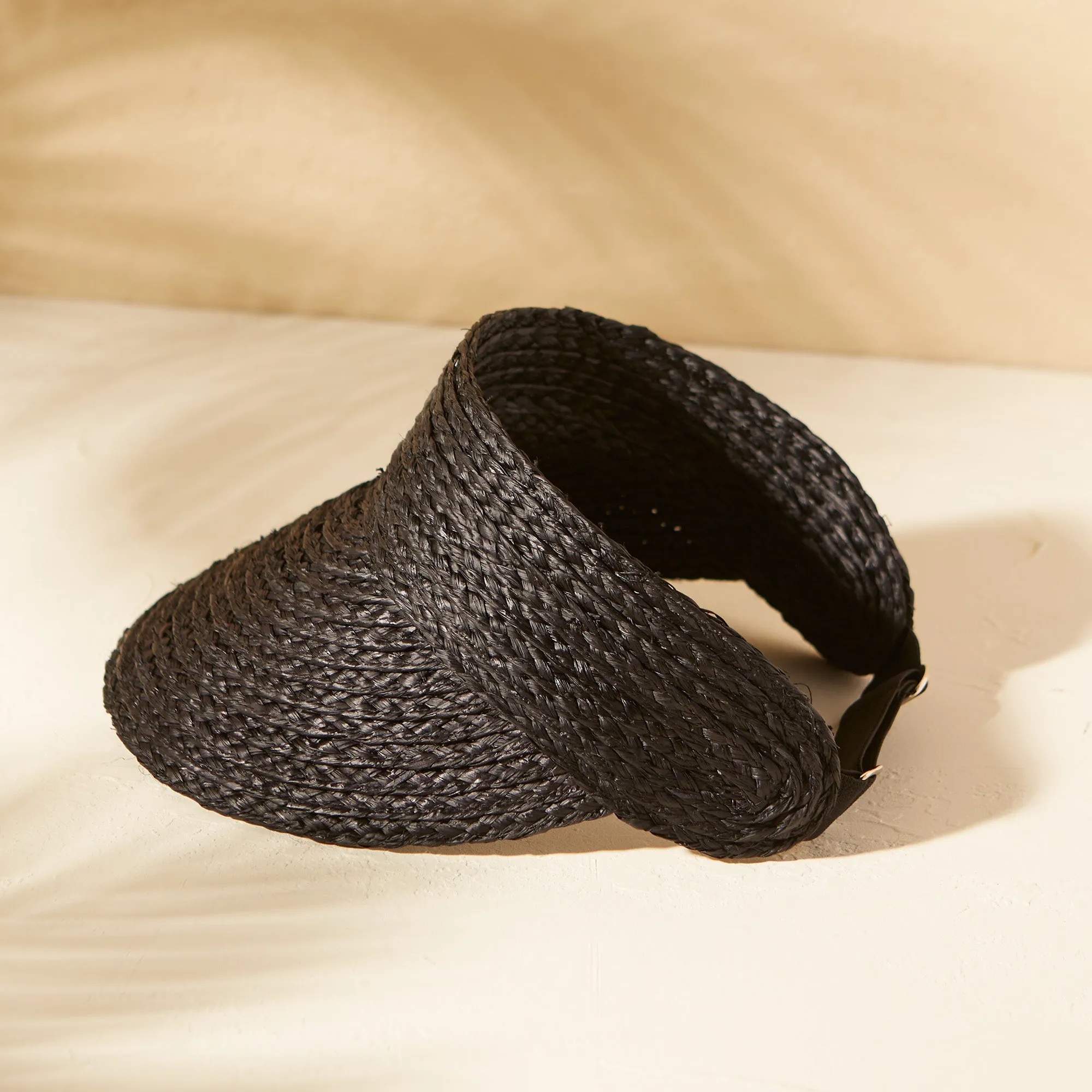 Black Straw Visor