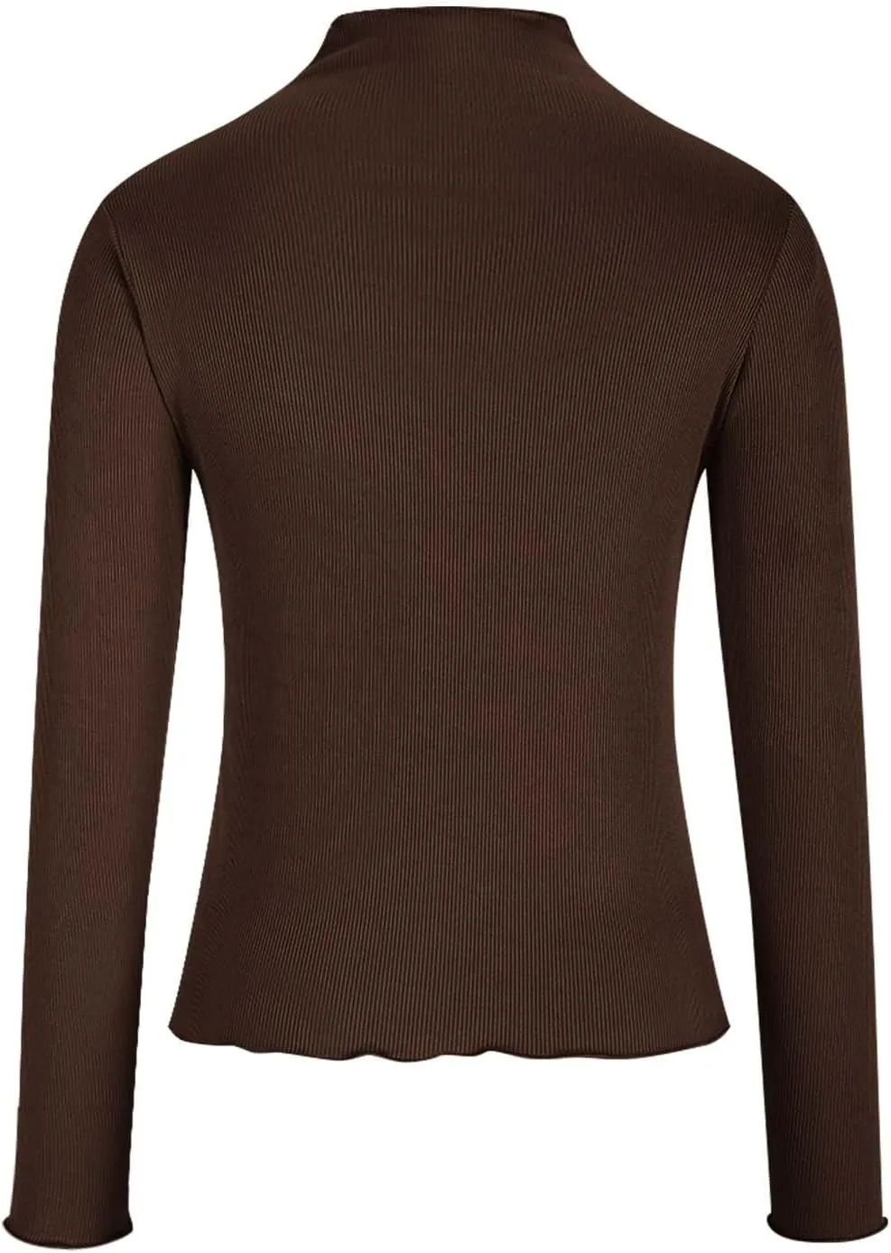 Blouses for Womens Dressy Casaul Slim Fitted Long Sleeve Shirts Solid Color Daily Basic Tee Girls Fashion Fall Top