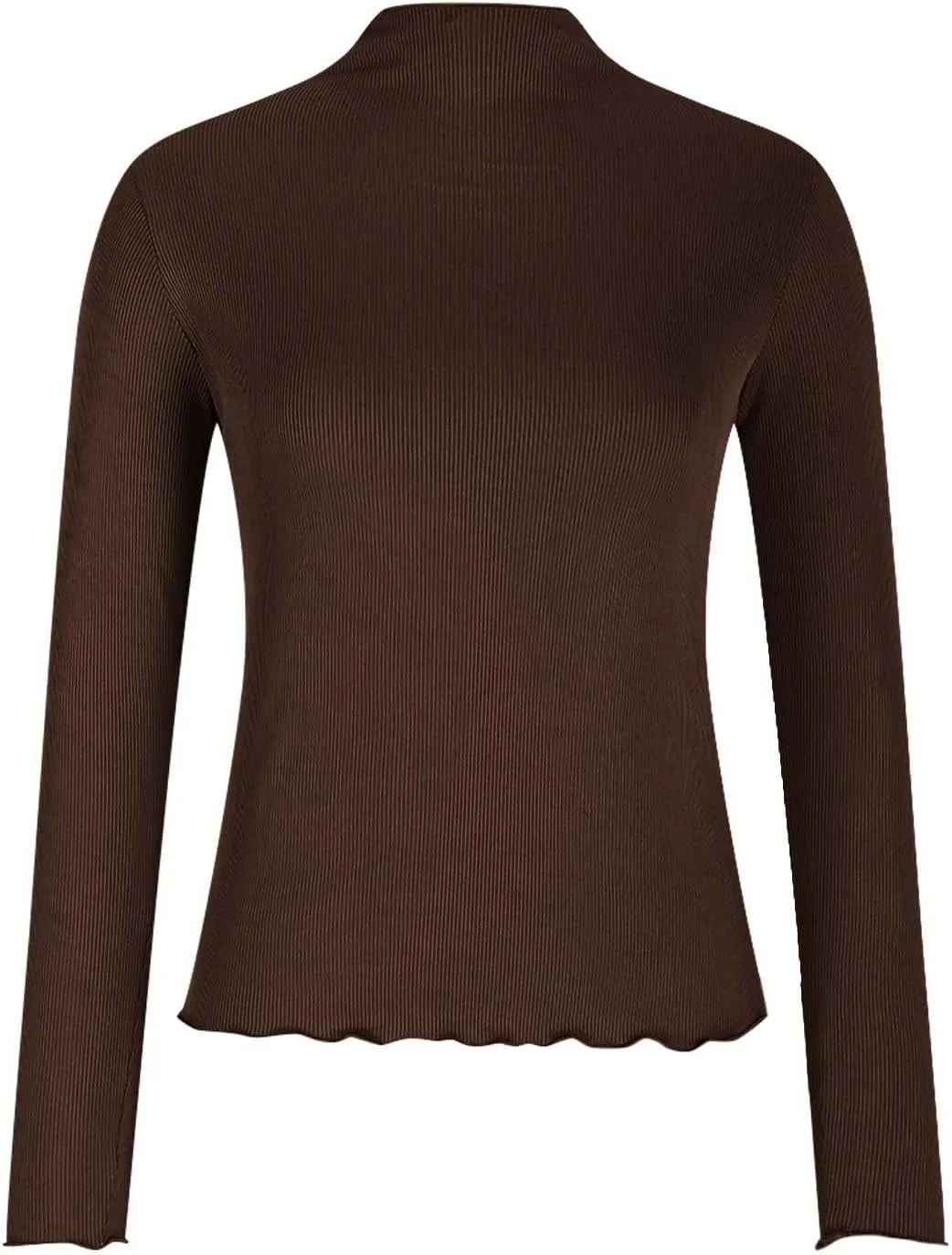 Blouses for Womens Dressy Casaul Slim Fitted Long Sleeve Shirts Solid Color Daily Basic Tee Girls Fashion Fall Top
