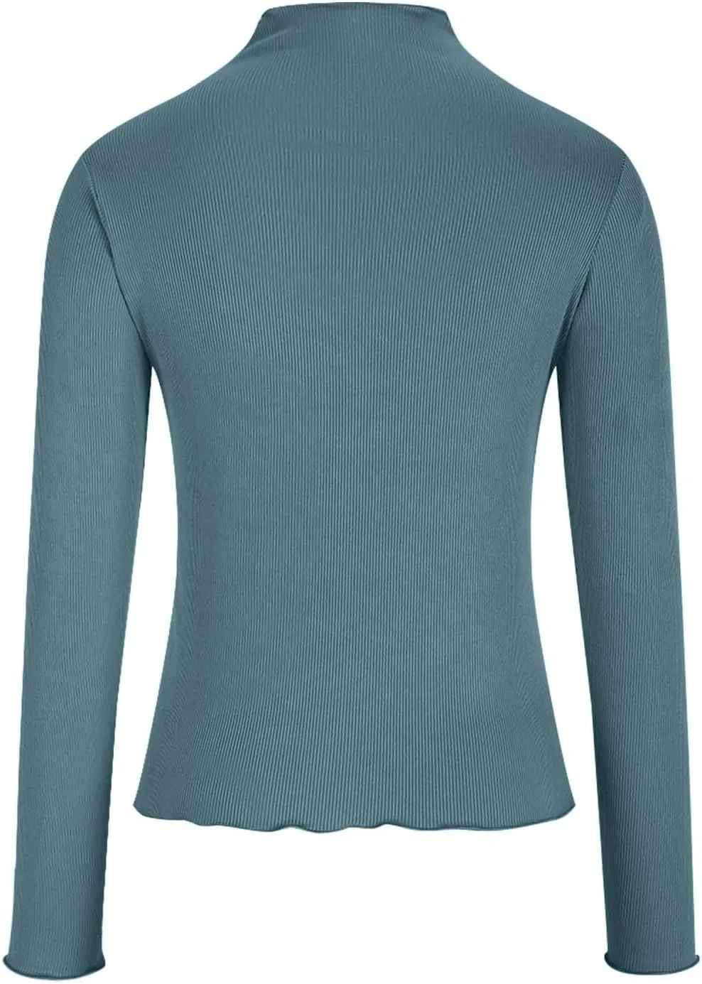 Blouses for Womens Dressy Casaul Slim Fitted Long Sleeve Shirts Solid Color Daily Basic Tee Girls Fashion Fall Top