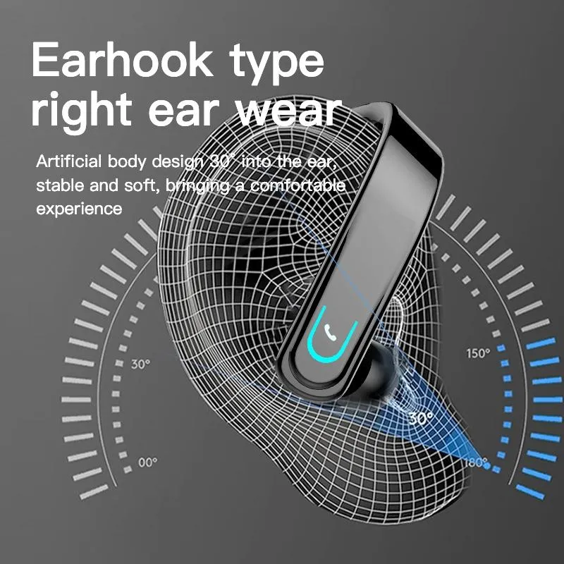 Bluetooth 5.1 Earhook Sport Headphone - Black