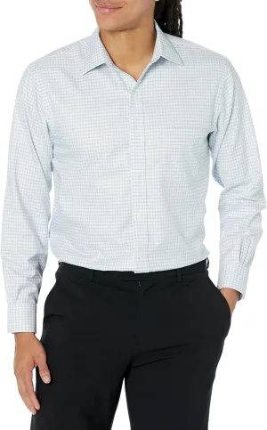 Brooks Brothers Men's Non-Iron Stretch Dobby Ainsley Spread Collar Check Dress Shirt