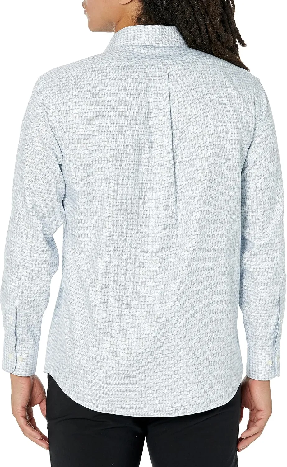 Brooks Brothers Men's Non-Iron Stretch Dobby Ainsley Spread Collar Check Dress Shirt