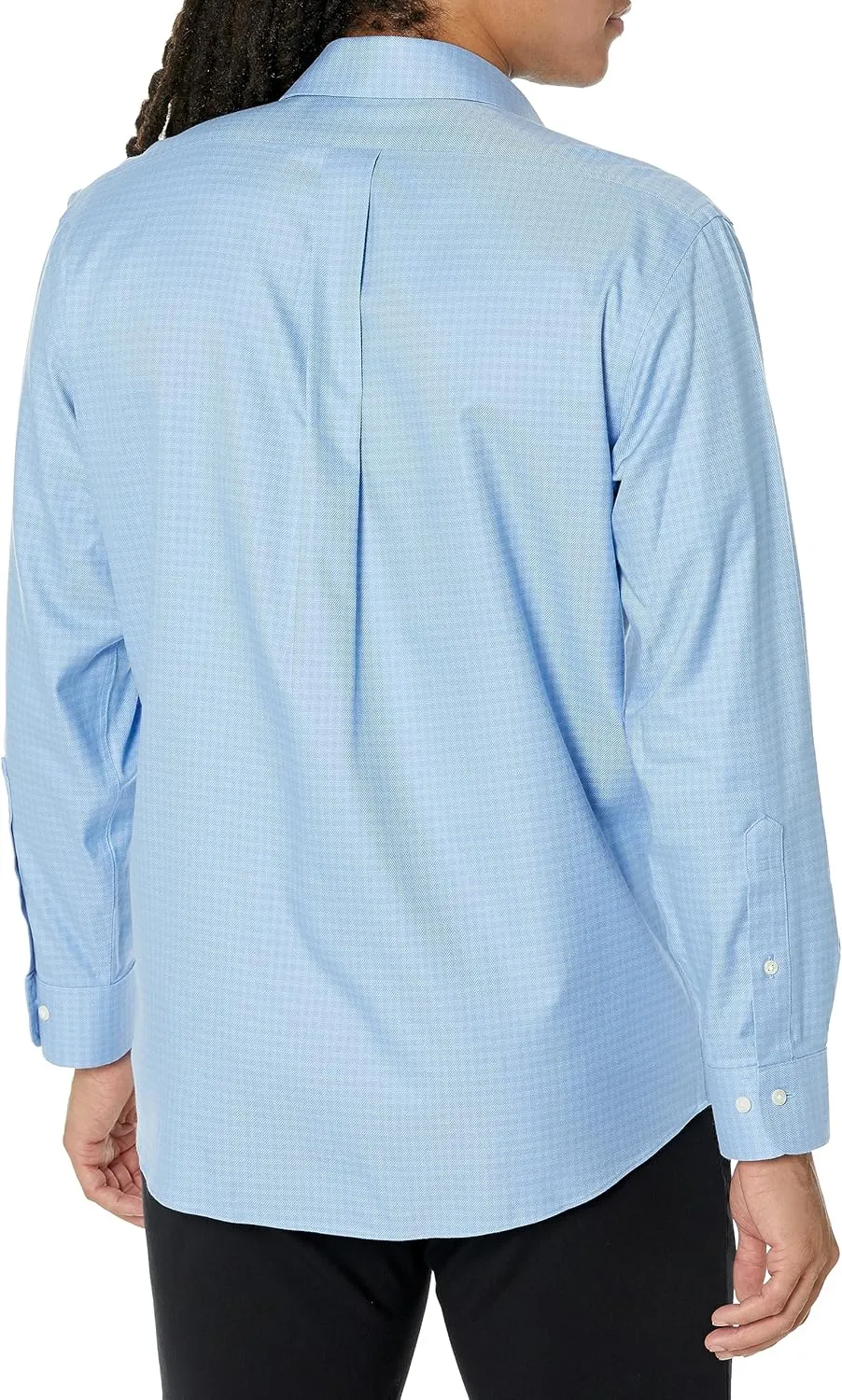 Brooks Brothers Men's Non-Iron Stretch Dobby Ainsley Spread Collar Check Dress Shirt
