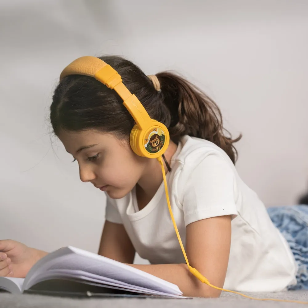 BUDDYPHONES Explore Plus Foldable Headphones with Mic - Sun Yellow