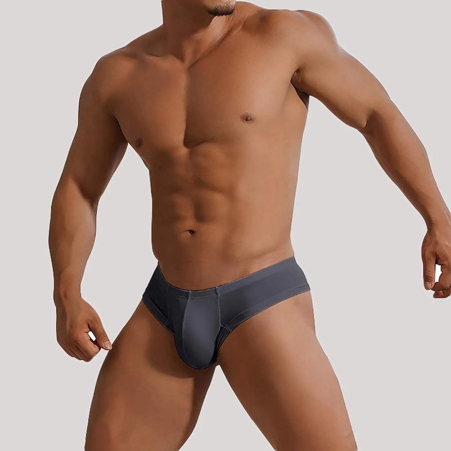 Bulge Pouch Panties for Men Sexy Stretch Breathable Bikini Low Waist Underwear Seamless Lingerie Swimwear Briefs