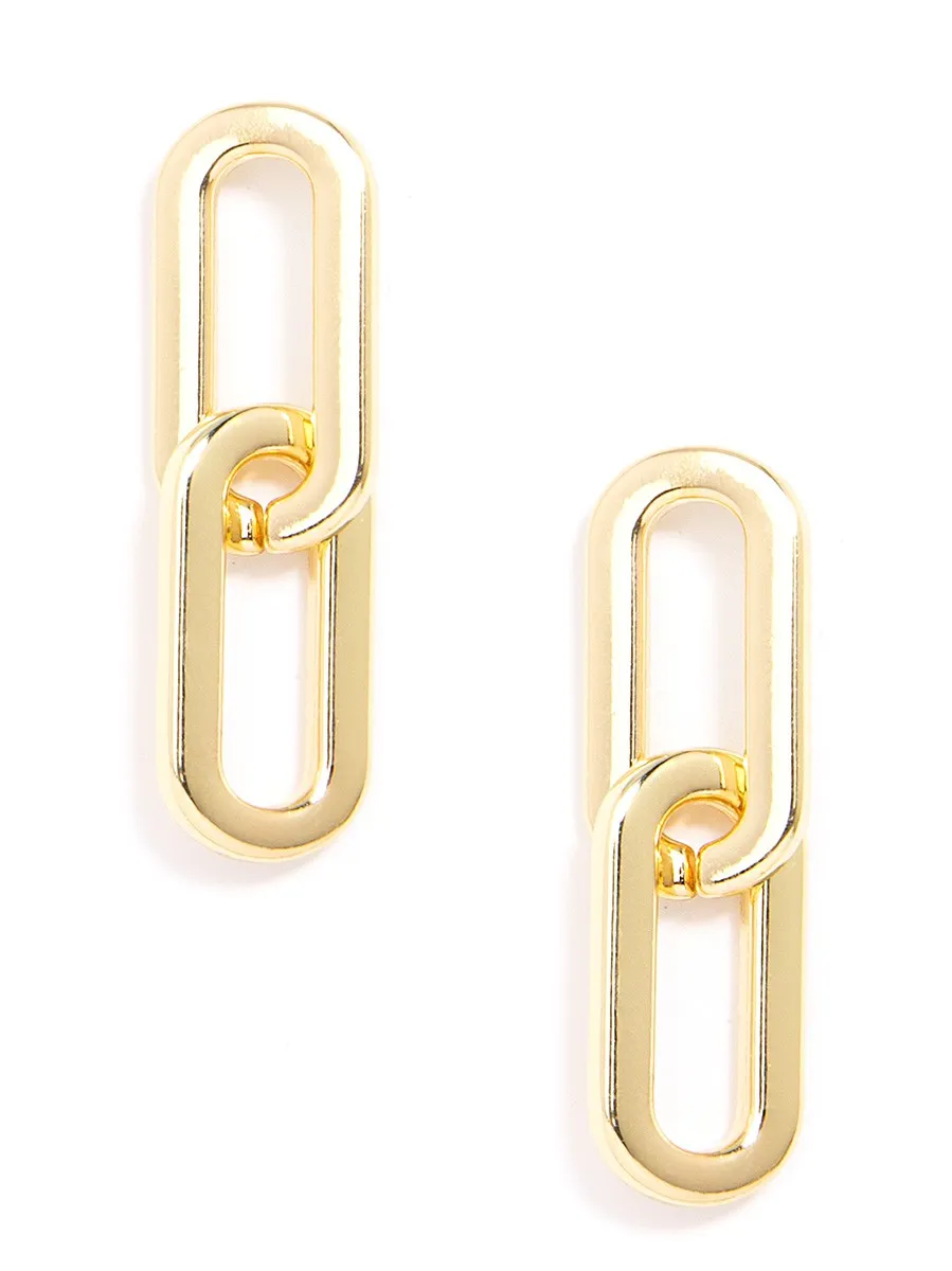 Cable Link Drop Earrings