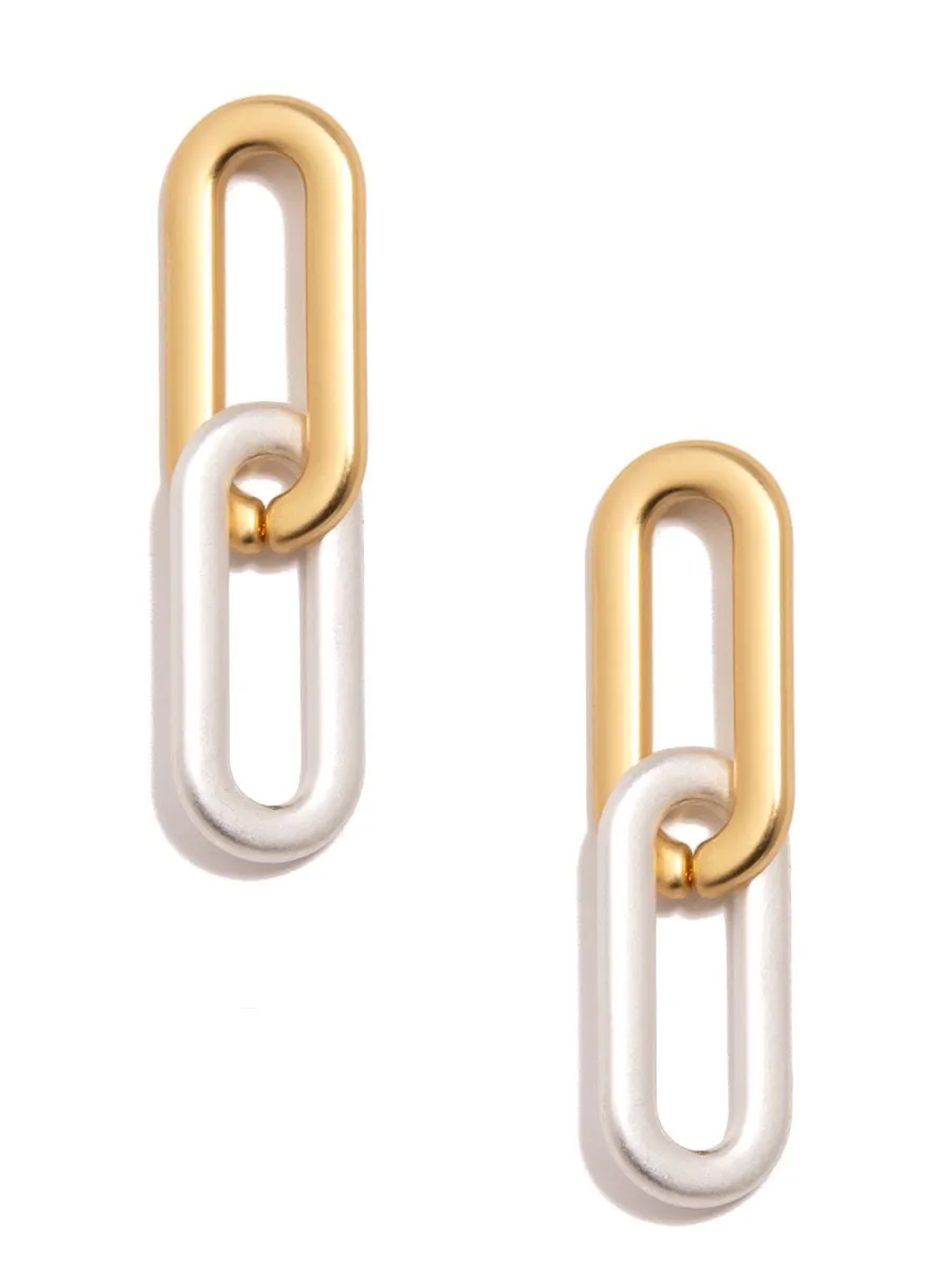 Cable Link Drop Earrings