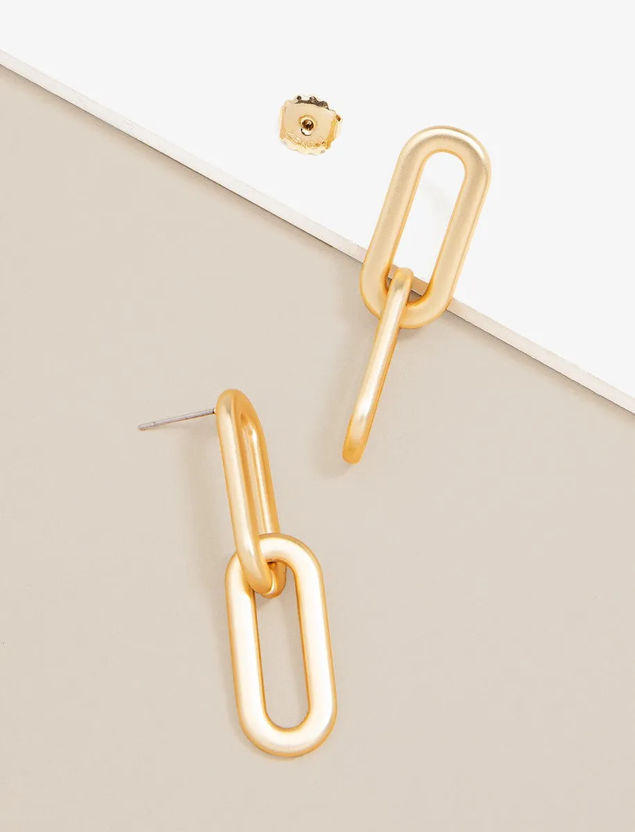 Cable Link Drop Earrings