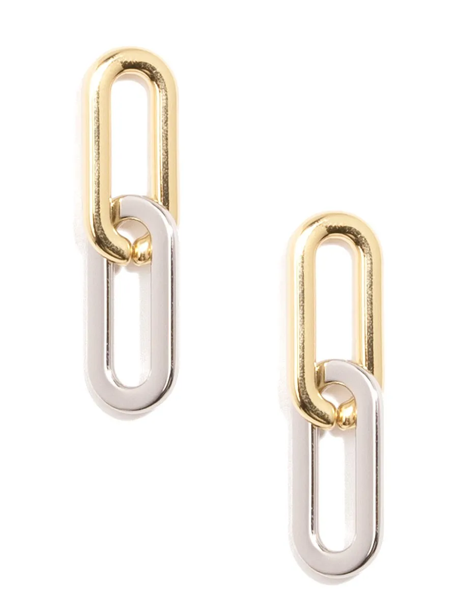 Cable Link Drop Earrings