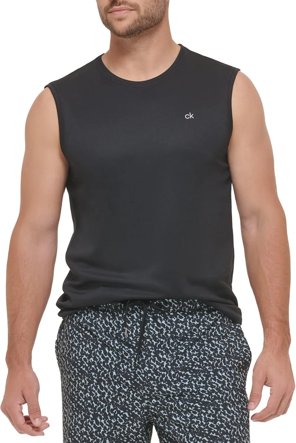 Calvin Klein Men's Standard UPF 40  Sleeveless Quick Dry Swim Shirt